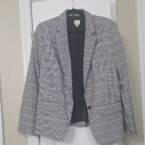 a new day Black and White Plaid Blazer